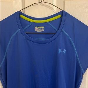 Under Armour Blue and Green HeatGear Shirt